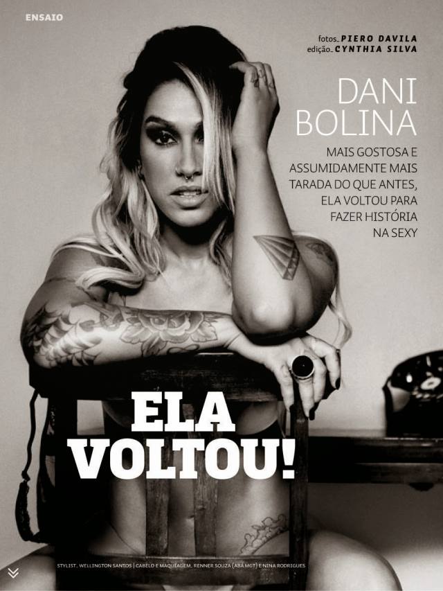 Dani Bolina nua pelada na Sexy de Abril 2014 2