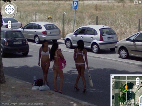 Fotos de gostosas no Google street view 1