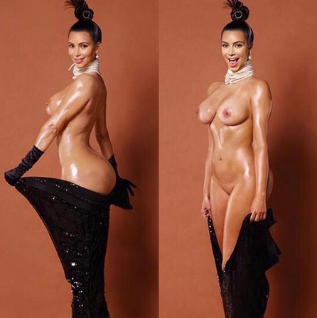 Kim Kardashian pelada na polemica revista americana Paper 7